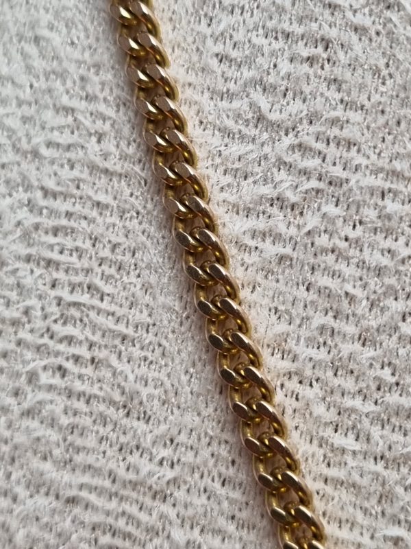 9ct Yellow Gold Chain with Blue Stone Cross Pendant TW338143 - Image 2