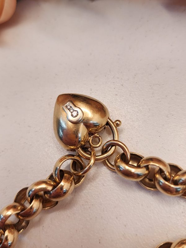 Ladies 10CT Belcher Bracelet - IP349792 - Image 11