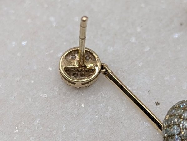 Ladies 9CT Yellow Gold Diamond Ball Earrings (3.4gms) - BP345126 - Image 5
