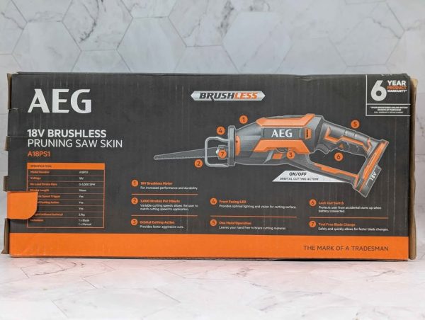 AEG 18V Brushless Pruning Saw Skin-Only (A18PS1) - BP379291 - Image 3