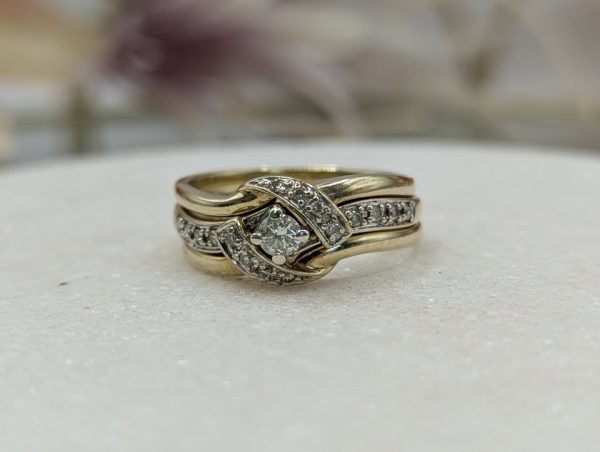 Ladies 9CT Yellow Gold Diamond 3 Piece Ring Set (5.4gms)*REDUCED PRICE* - BP311951 - Image 2
