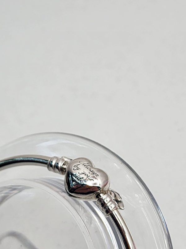 Pandora Moments Winged Heart Clasp Bangle 925ct - IP377437 - Image 8