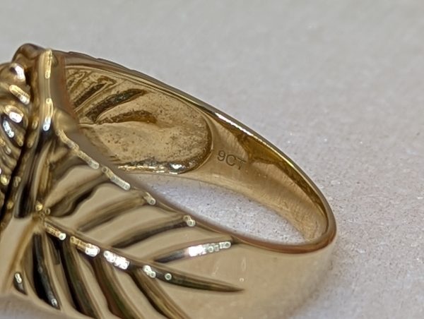 Men's 9CT Yellow Gold Lion Signet Ring (6.3gms) - BP376604 - Image 8