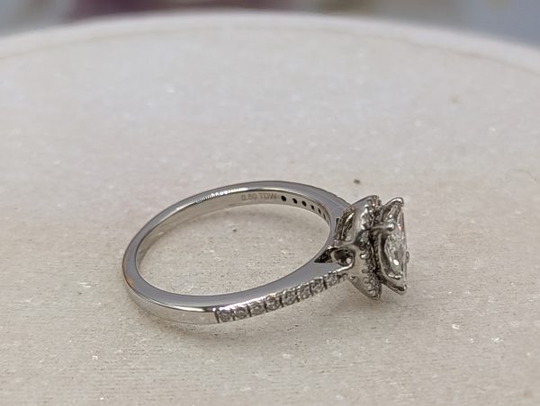 Valuated Lady's 14CT White Gold Diamond Halo Ring (2.65gms) - BP286088 - Image 6