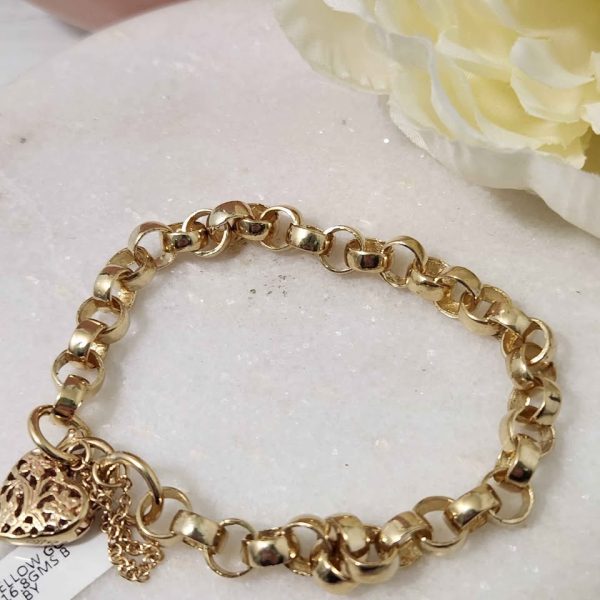 LADIES 9CT YELLOW GOLD BRACELET #GN369366 - Image 8