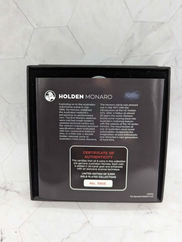 Holden Monaro Gold Plated 9 Piece Coin Collection with C.O.A - BP378755 - Image 5