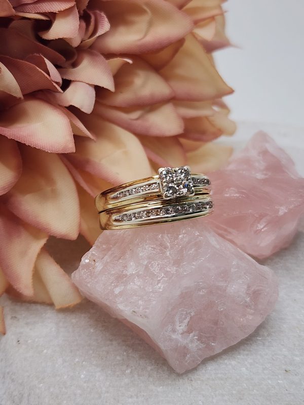 Ladies 9CT Yellow Gold Bridal Ring Set w/ Valuation - IP296348 - Image 9