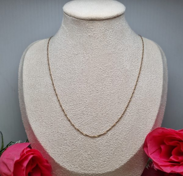 9ct Yellow Gold Twisted Link Necklace TW363917 - Image 5