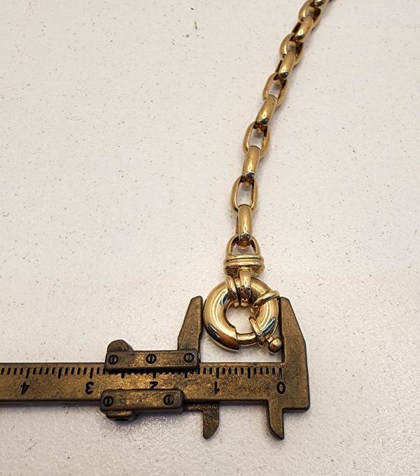 Ladies 9CT Yellow Gold Belcher Necklace 55CM - IP333337 - Image 5