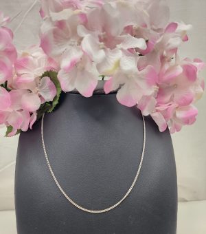Unisex 9CT White Gold Curb Chain - IP338169