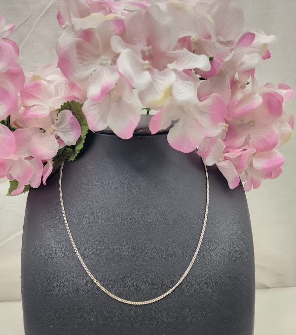 Unisex 9CT White Gold Curb Chain - IP338169