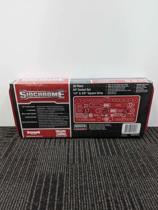 Sealed Sidchrome 38 Pce Metric & A/F Socket Set - BP378211 - Image 3