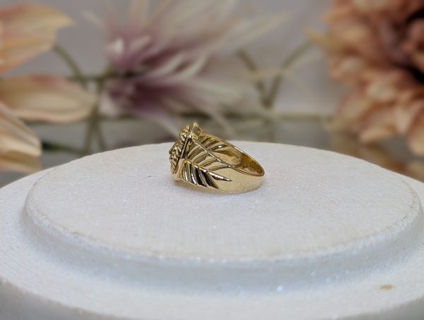 Men's 9CT Yellow Gold Lion Signet Ring (6.3gms) - BP376604 - Image 6