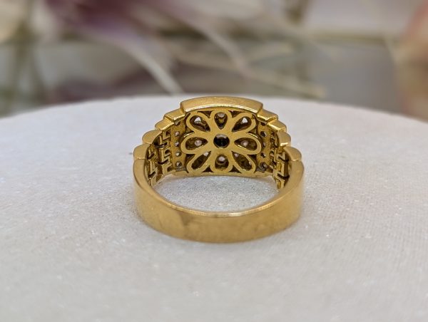 Men's 22CT Yellow Gold and CZ Watch Style Ring (9.8gms) - BP356221 - Image 4