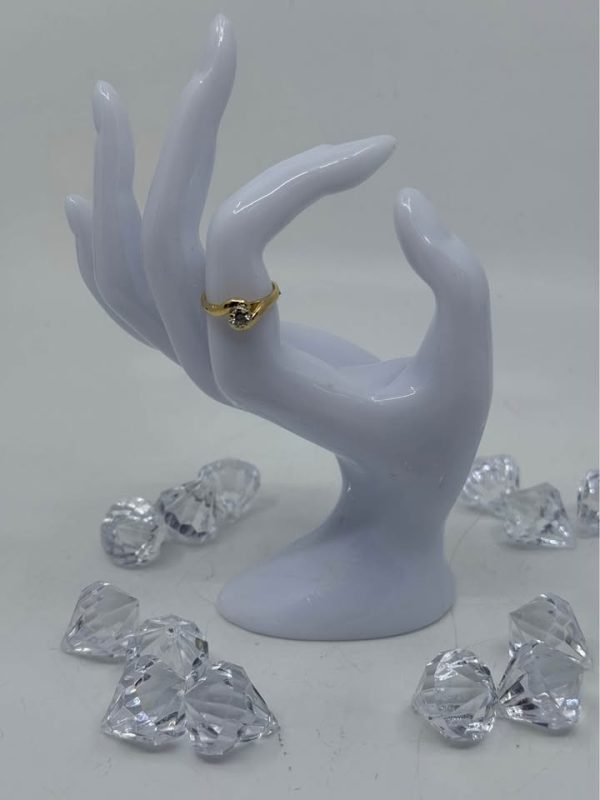 Ladies 18ct Yellow Gold Solitaire Ring - BL359191 - Image 4