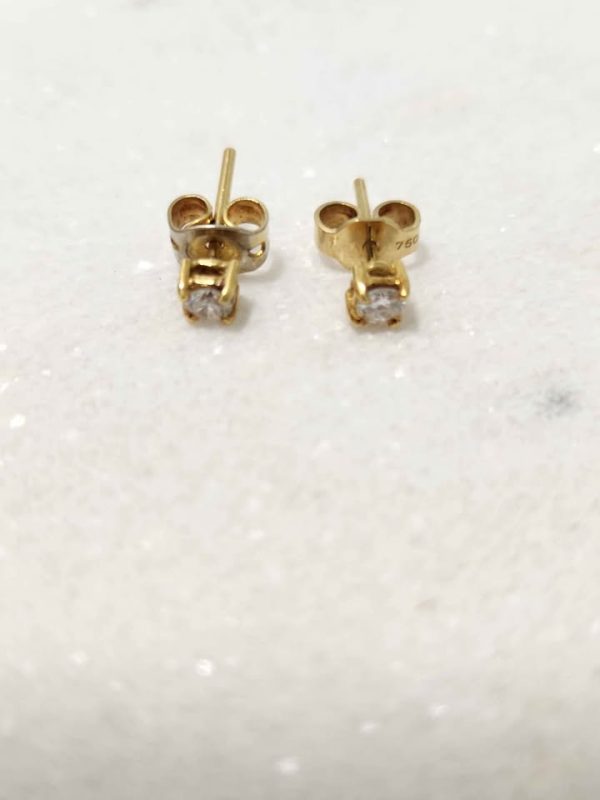 18CT YELLOW GOLD P EARRING #GN376541 - Image 5