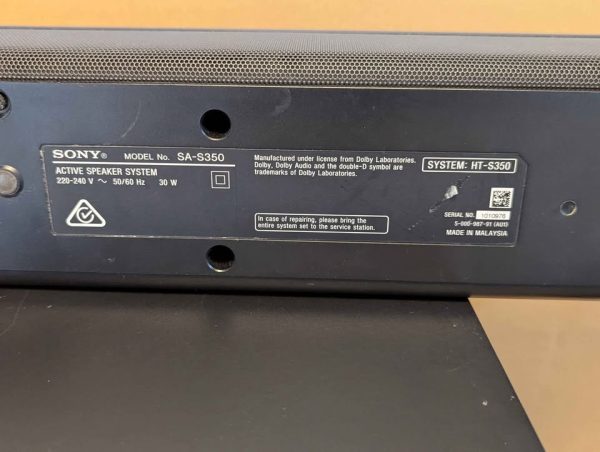 Sony Soundbar (SA-S350) w/ Wireless Subwoofer (SA-WS350) - BP342642 - Image 7