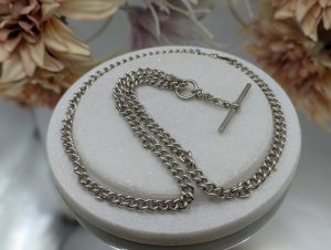 Ladies 925CT Sterling Silver Fob Chain Necklace (49.3gms) - BP367707