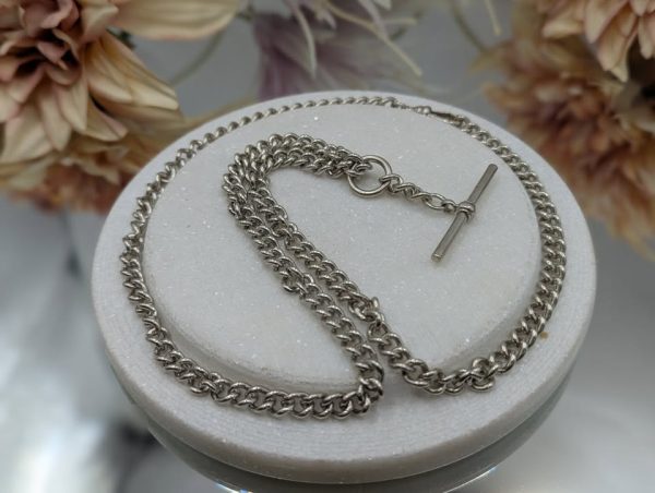 Ladies 925CT Sterling Silver Fob Chain Necklace (49.3gms) - BP367707