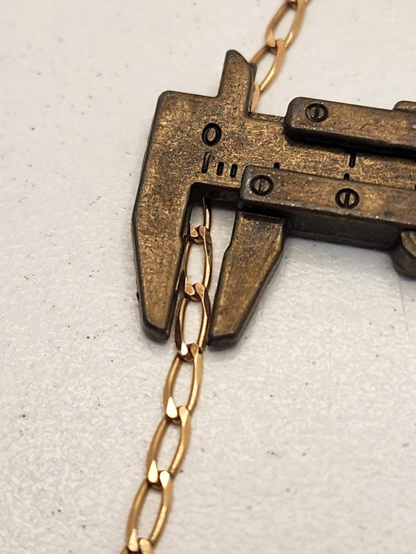 Ladies 9CT Yellow Gold Stretched Curb Chain - IP333663 - Image 12