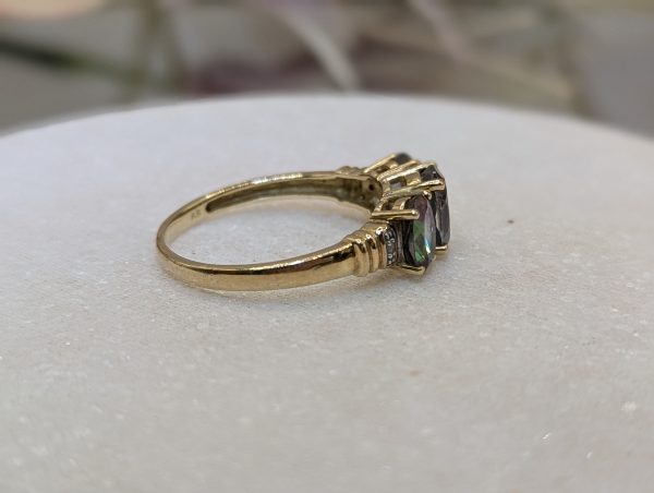 Lady's 9CT Yellow Gold and Rainbow Stone Dress Ring (2.78gms) - BP376375 - Image 3