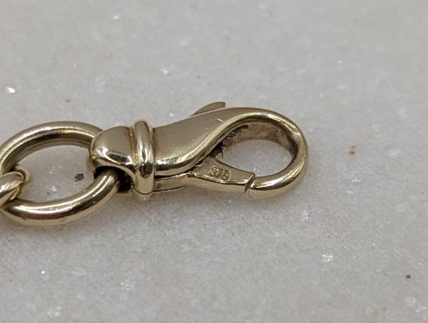 Ladies 9CT Yellow Gold Heart Bracelet (21.1gms) - BP299775 - Image 6