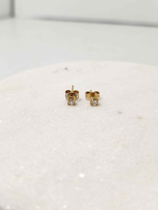 18CT YELLOW GOLD P EARRING #GN376541
