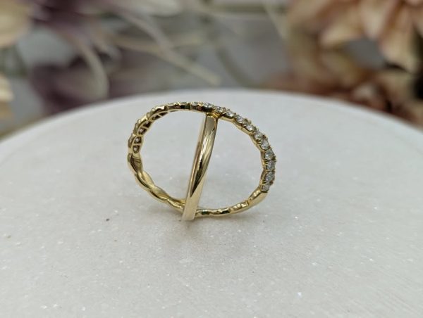 Le Gassick 18CT Yellow Gold Diamond Lorelei Criss Cross Ring From Hearts On Fire(5.9gms) - BP370831 - Image 5