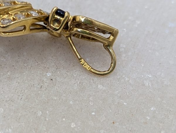 Lady's 18CT Yellow Gold, Diamond, Ruby, Emerald and Sapphire Dangle Pendant (6.0gms) - BP305388-1 - Image 6