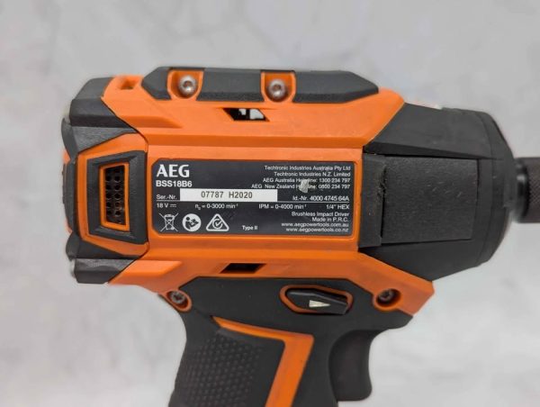 AEG 18V Brushless Impact Driver Skin-Only (BSS18B6) - BP378956 - Image 4