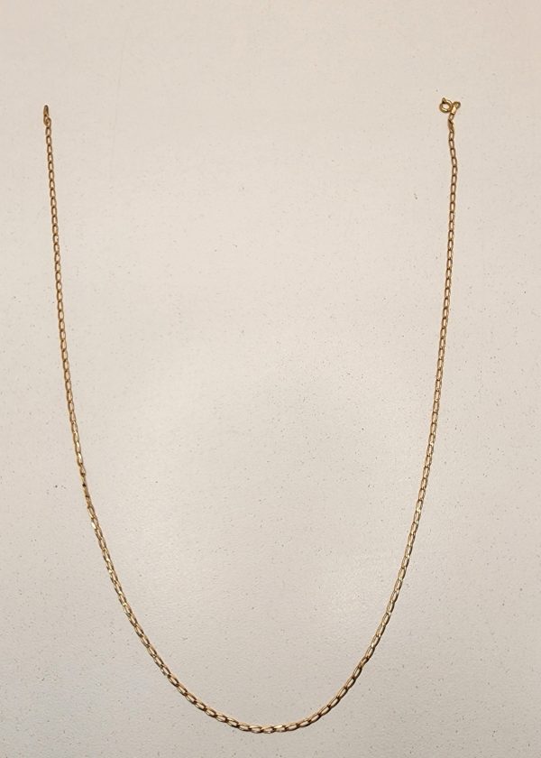 Ladies 9CT Yellow Gold Stretched Curb Chain - IP333663 - Image 14