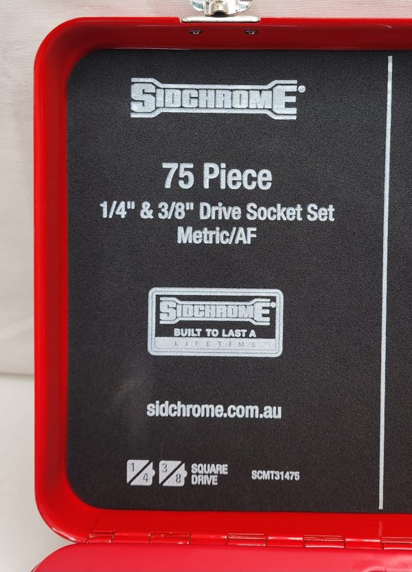 Sidcrome 75 Piece Set - 1/4” And 3/8” Drive Met/AF Socket Set - IP377556 - Image 16