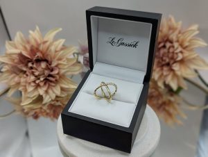 Le Gassick 18CT Yellow Gold Diamond Lorelei Criss Cross Ring From Hearts On Fire(5.9gms) - BP370831
