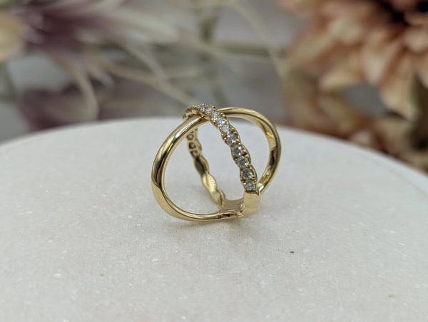 Le Gassick 18CT Yellow Gold Diamond Lorelei Criss Cross Ring From Hearts On Fire(5.9gms) - BP370831 - Image 3