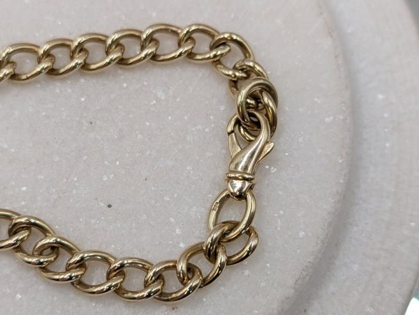 Ladies 9CT Yellow Gold Heart Bracelet (21.1gms) - BP299775 - Image 4