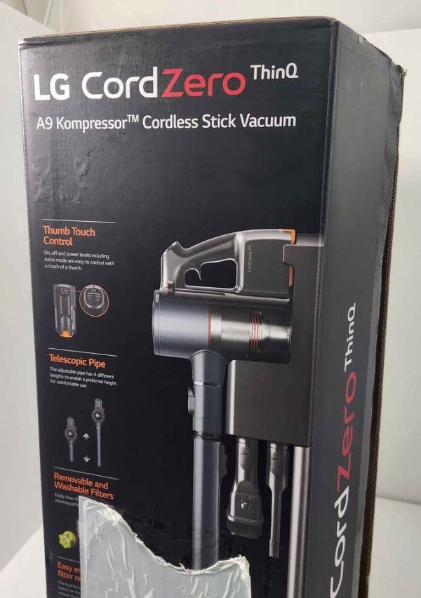 LG CORDZERO A9 KOMPRESSOR HANDSTICK VACCUM CLEANER IN BOX #GN354674 - Image 2