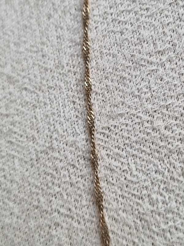 9ct Yellow Gold Twisted Link Necklace TW363917 - Image 2