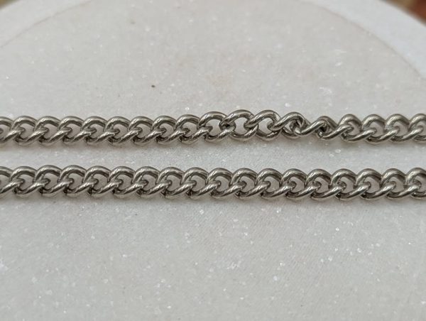 Ladies 925CT Sterling Silver Fob Chain Necklace (49.3gms) - BP367707 - Image 3