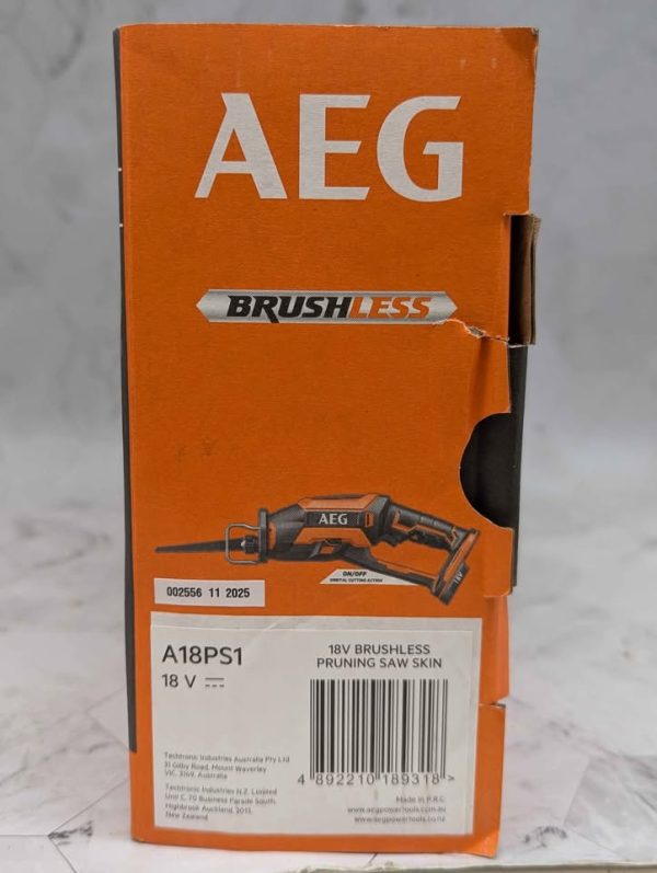 AEG 18V Brushless Pruning Saw Skin-Only (A18PS1) - BP379291 - Image 2