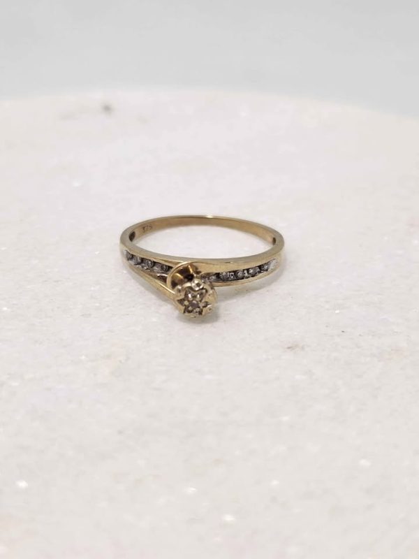 9CT YELLOW GOLD RING (SIZE:O) #GN377280
