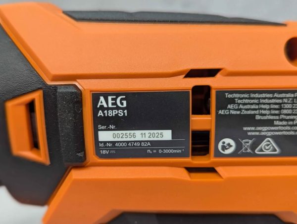 AEG 18V Brushless Pruning Saw Skin-Only (A18PS1) - BP379291 - Image 6