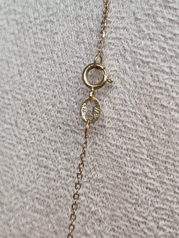9ct Yellow Gold Necklace with Red Stone Pendant TW363081 - Image 6