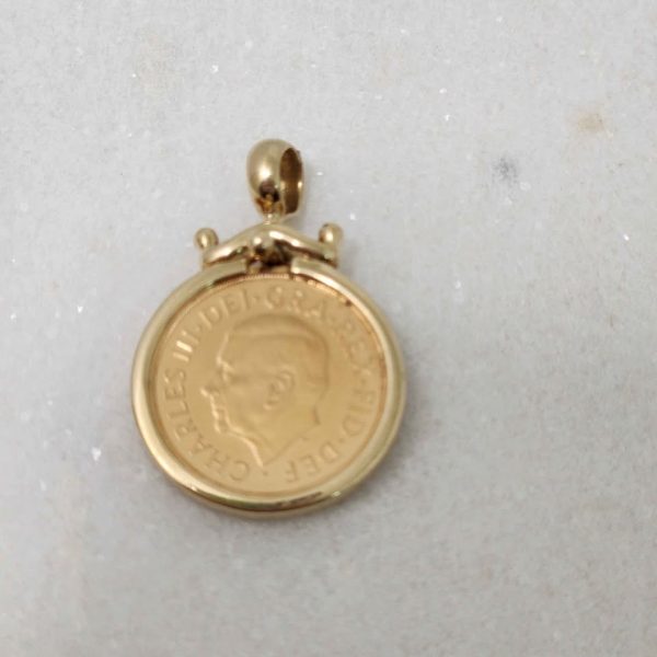 MICHAEL HILL 22CT YELLOW GOLD SOVEREIGN WITH 10CT HOLDER/CLASP #GN375393 - Image 12
