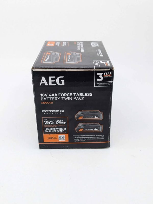 AEG 4Ah Battery Twin Pack - BL375883 - Image 4