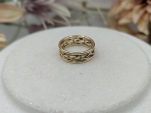 Unisex 9CT Yellow Gold Criss Cross Style Ring (8.0gms) - BP353889