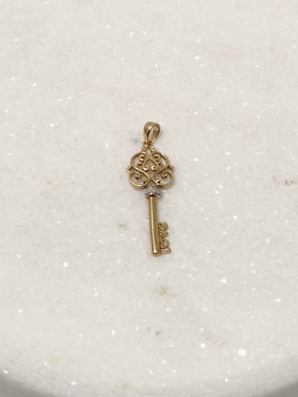 9CT YELLOW GOLD KEY PENDANT #GN373800 - Image 7