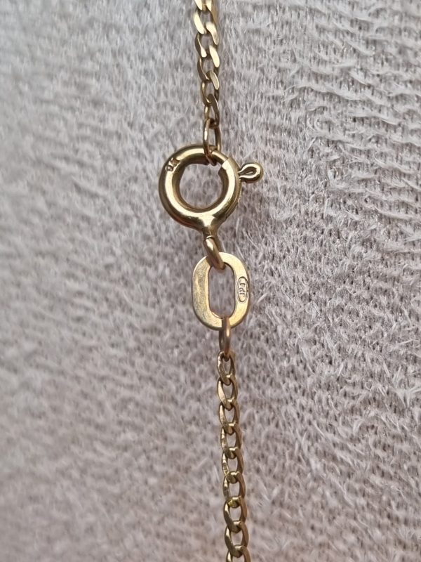 9ct Yellow Gold Necklace with Purple Stone Flower Pendant TW356955 - Image 7