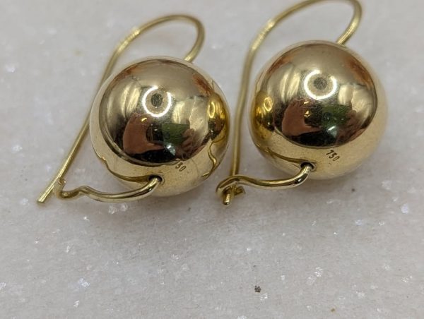 Ladies 18CT Yellow Gold Ball Earrings (6.4gms) - BP352106 - Image 4