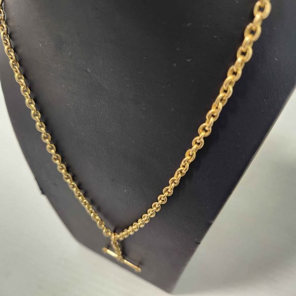 LADIES 9CT YELLOW GOLD NECKLACE WITH T BAR #GN377529 - Image 12