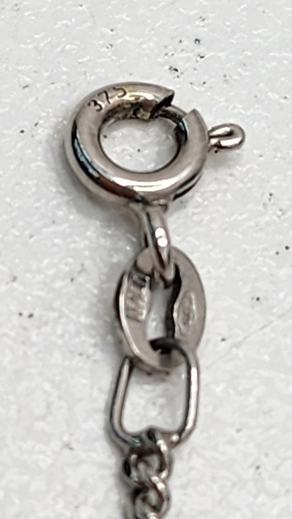 Unisex 9CT White Gold Curb Chain - IP338169 - Image 4